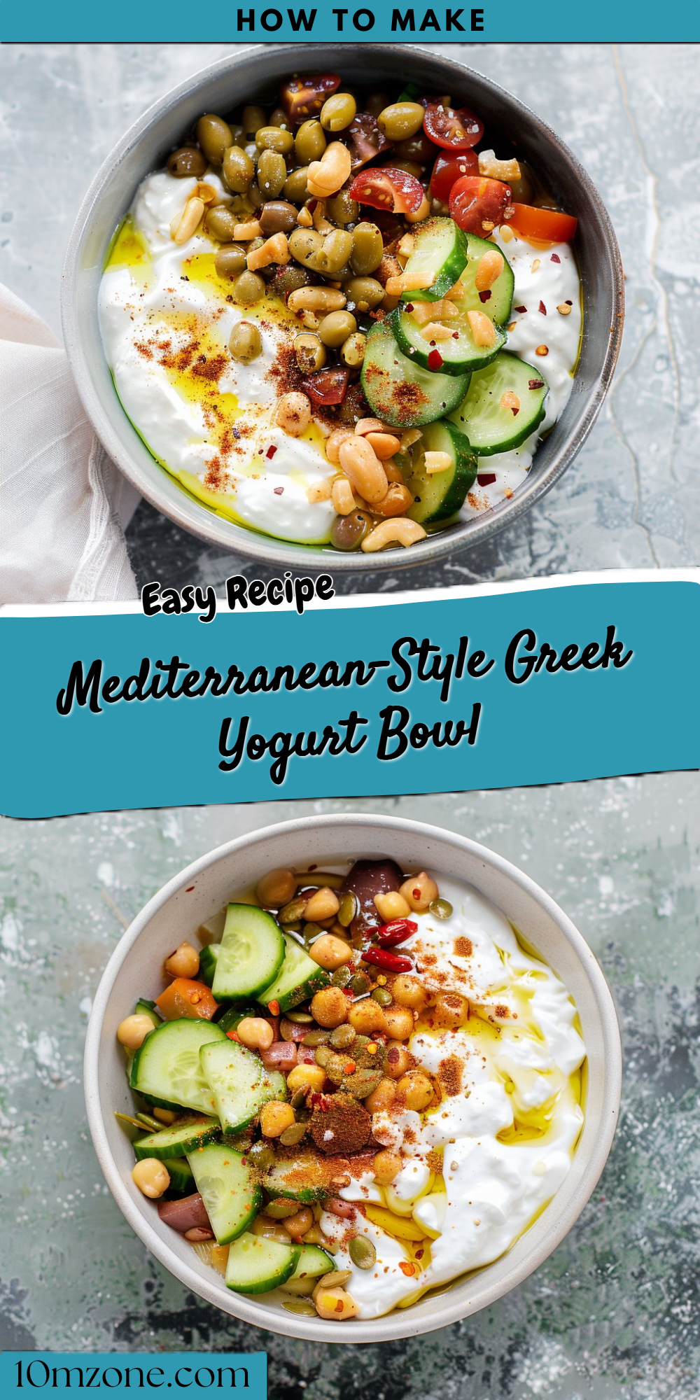 Mediterranean-Style Greek Yogurt Bowl