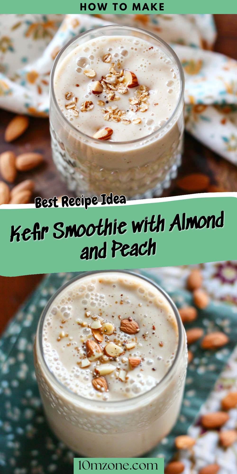 Kefir Smoothie with Almond and Peach