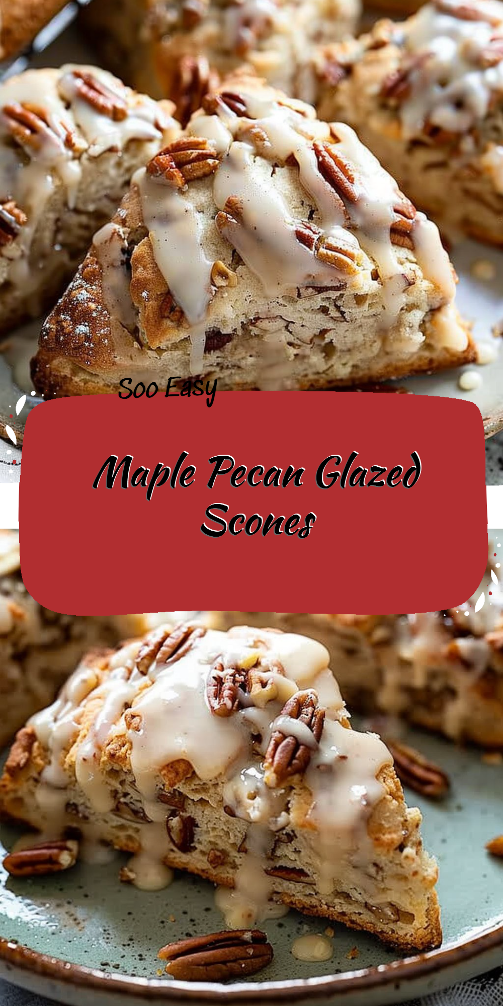 Maple Pecan Glazed Scones