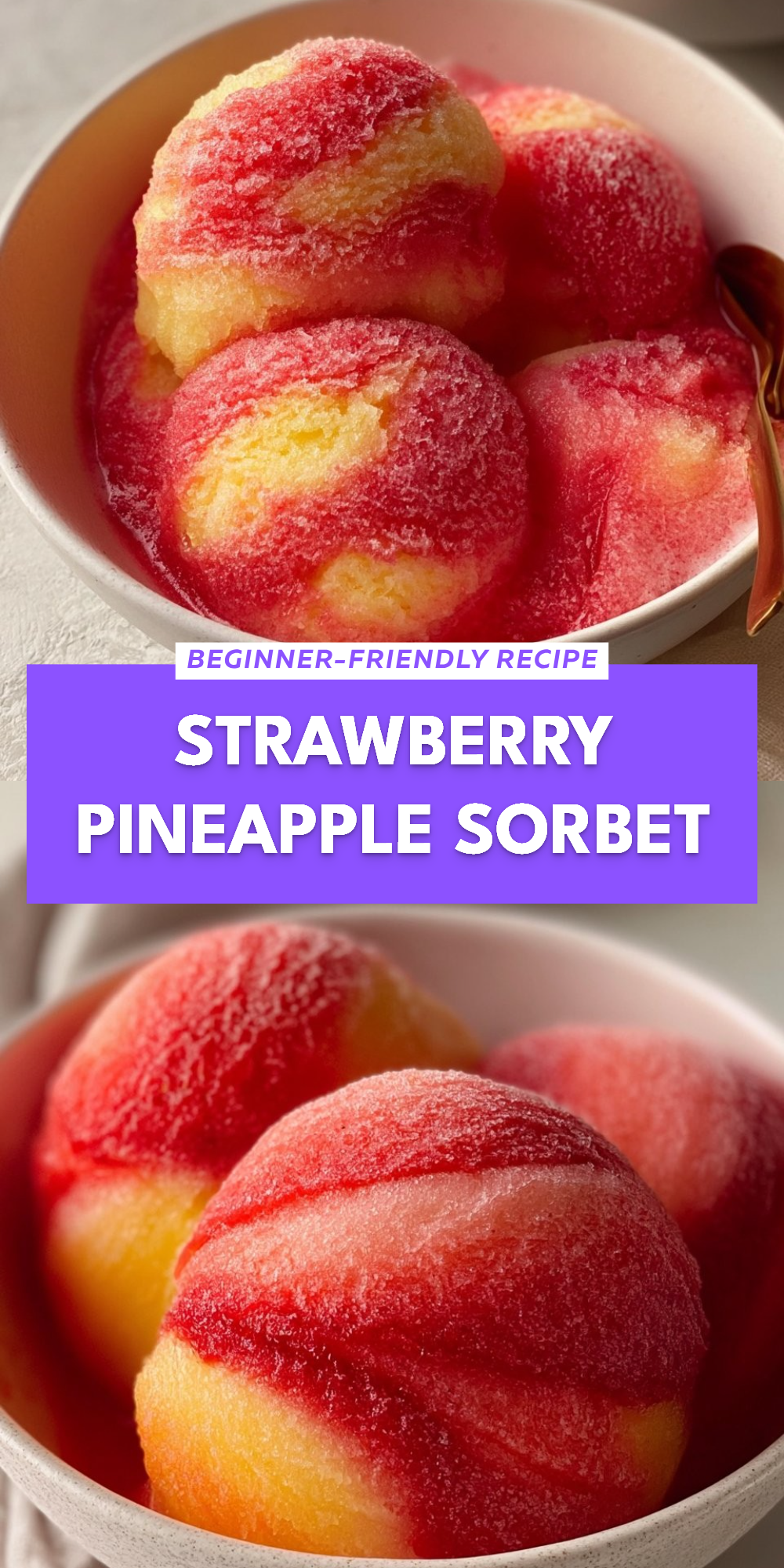 Strawberry Pineapple Sorbet