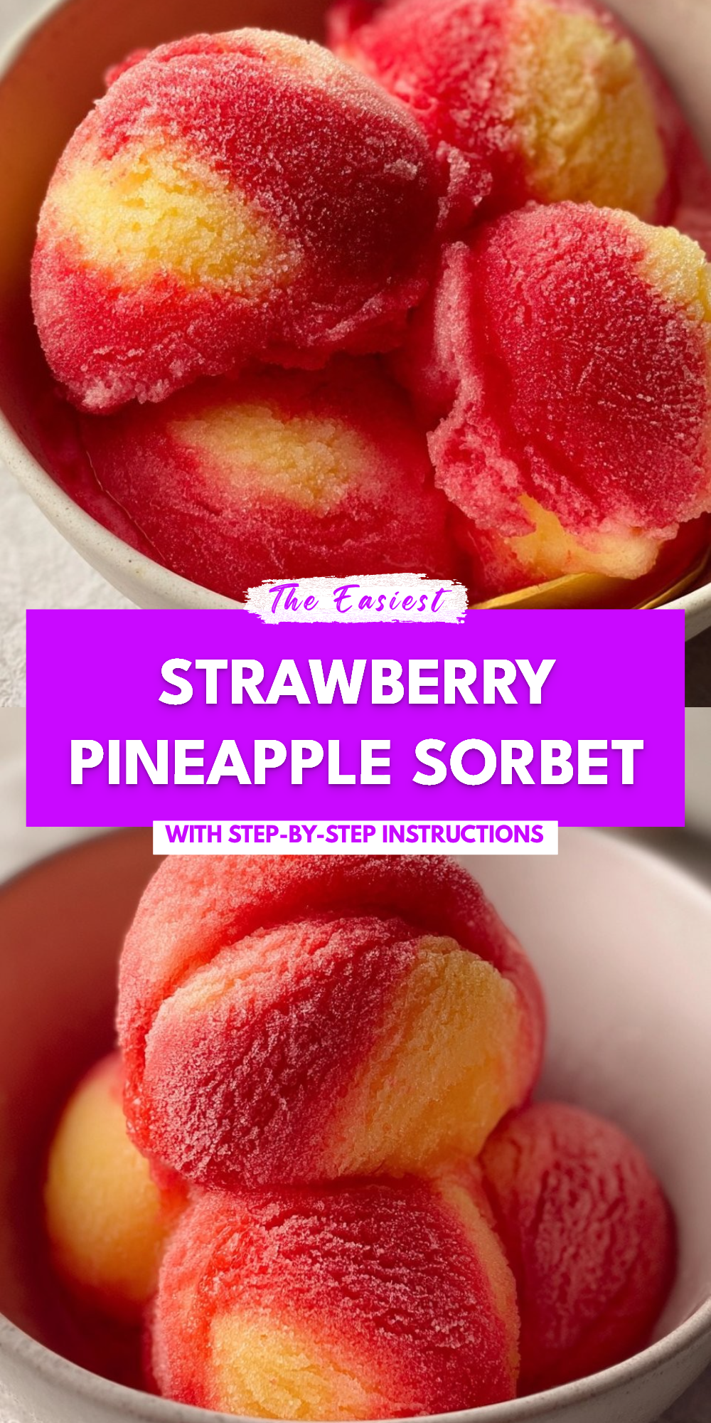 Strawberry Pineapple Sorbet