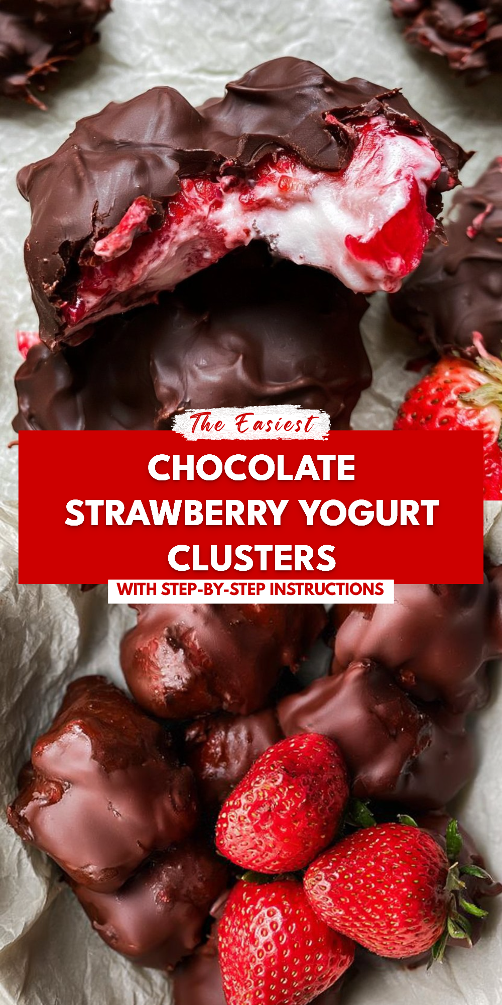 Chocolate Strawberry Yogurt Clusters