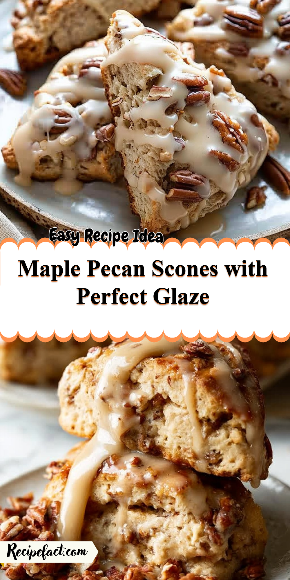 Maple Pecan Scones with Perfect Glaze
