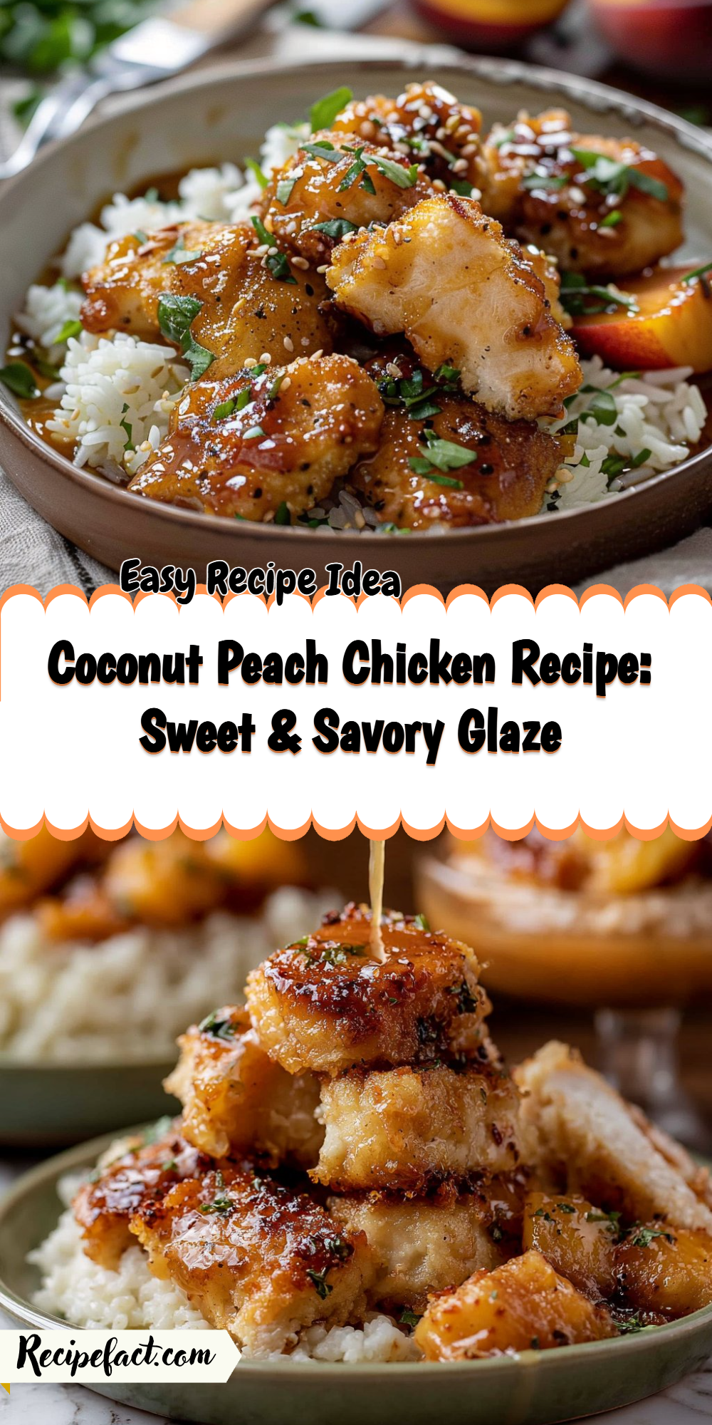 Coconut Peach Chicken Recipe: Sweet & Savory Glaze