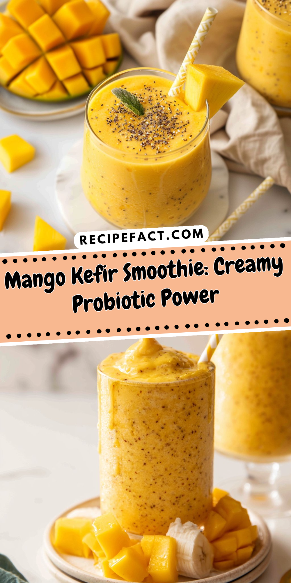 Mango Kefir Smoothie: Creamy Probiotic Power