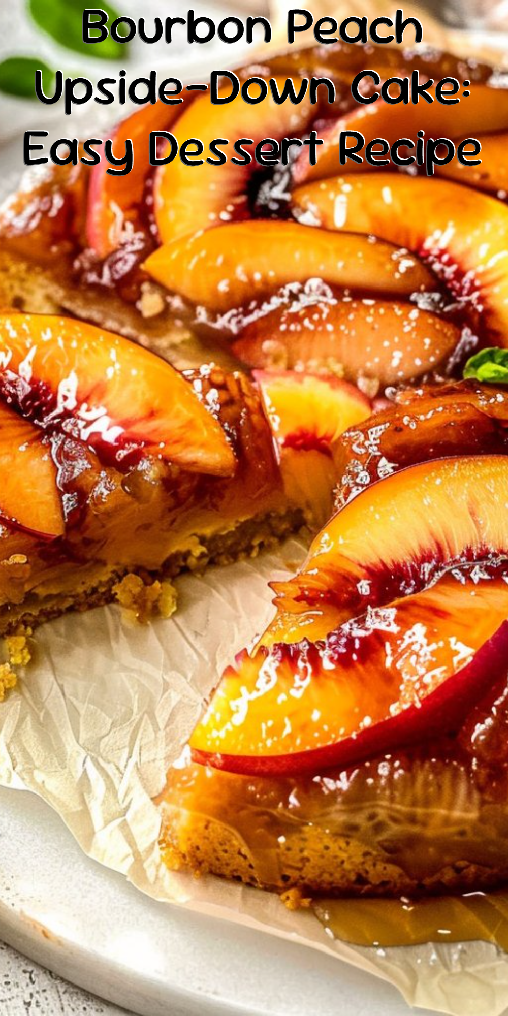 Bourbon Peach Upside-Down Cake: Easy Dessert Recipe
