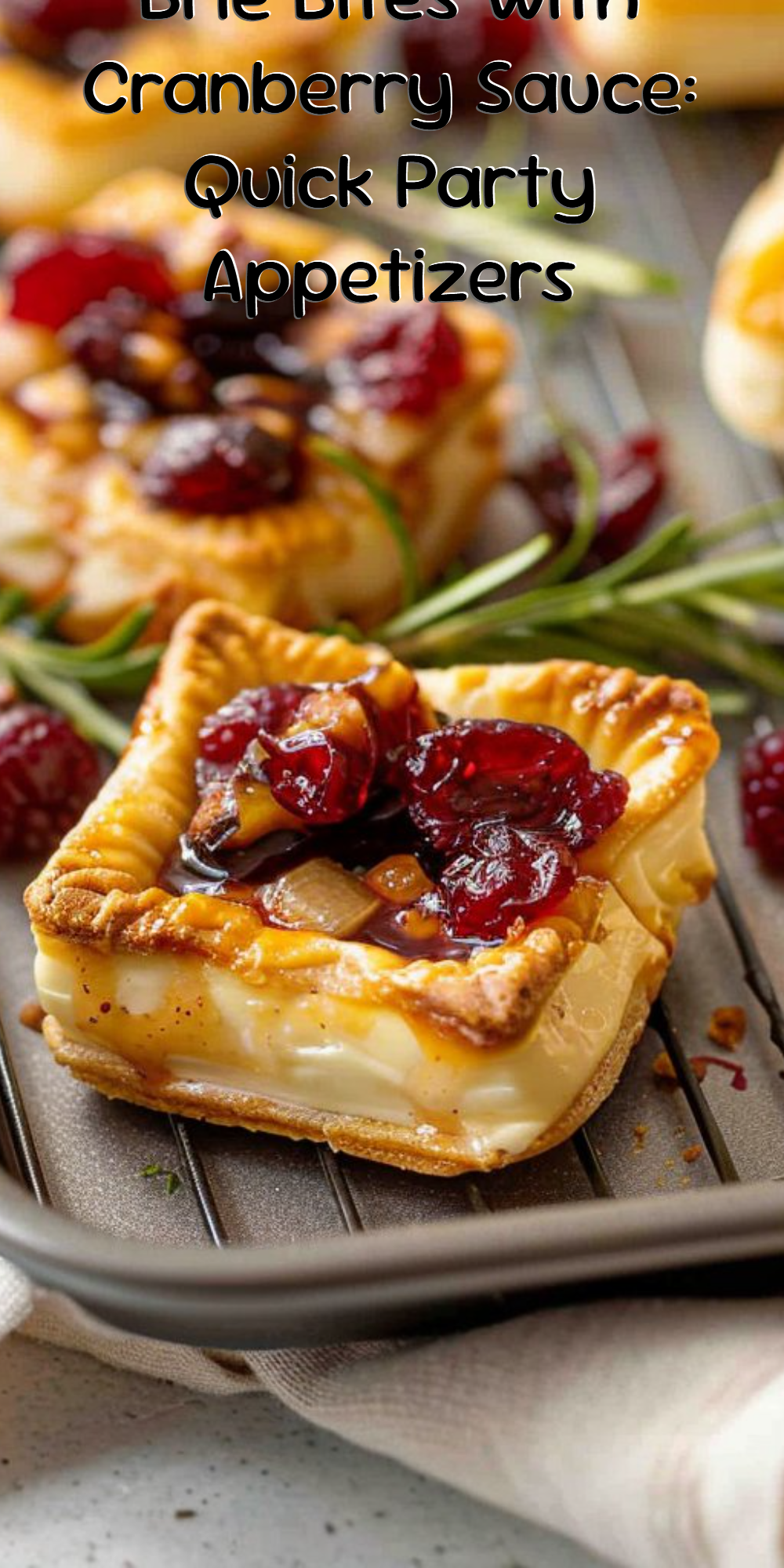 Brie Bites with Cranberry Sauce: Quick Party Appetizers