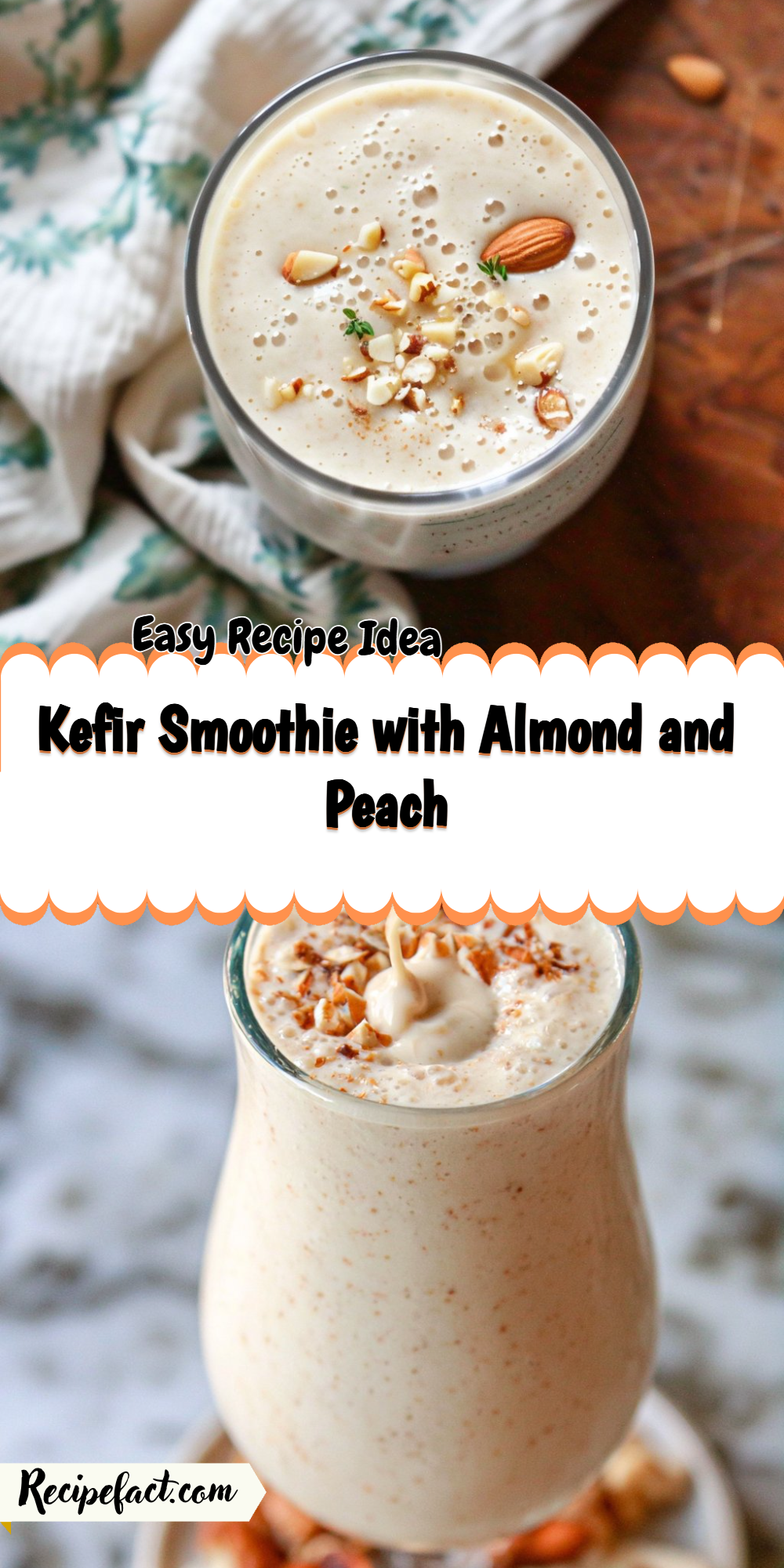 Kefir Smoothie with Almond and Peach