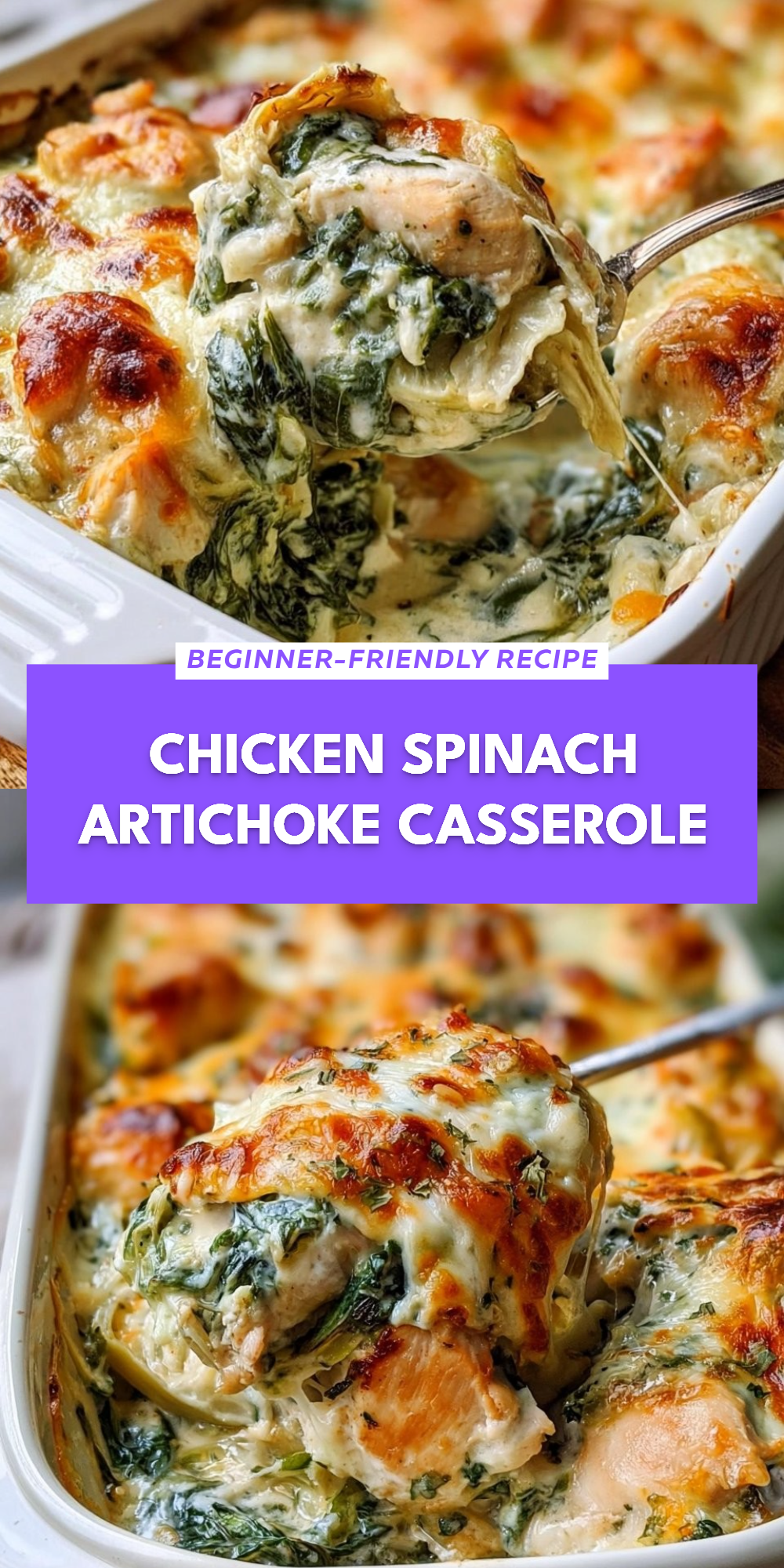 Chicken Spinach Artichoke Casserole