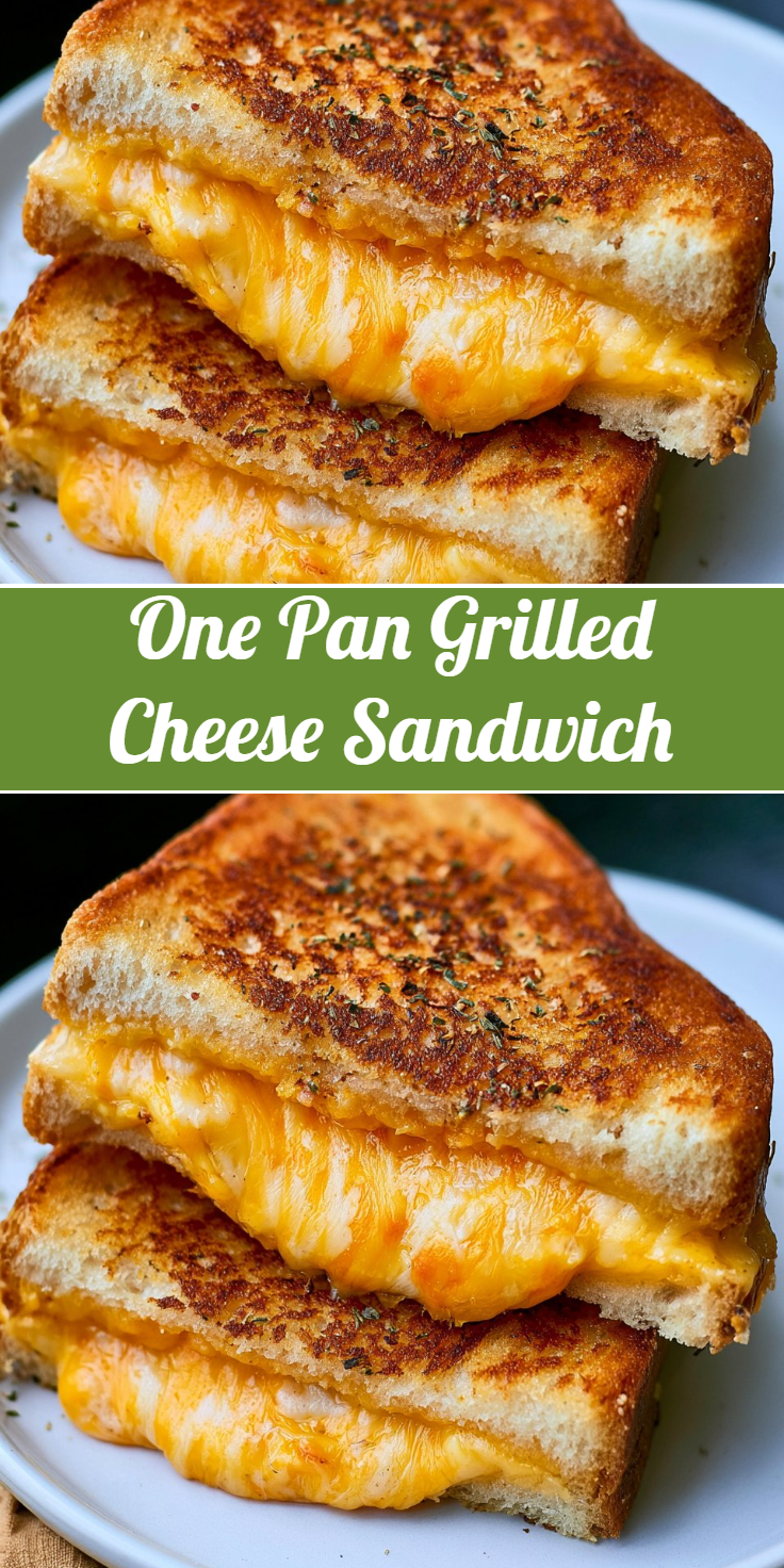 One Pan Grilled Cheese Sandwich