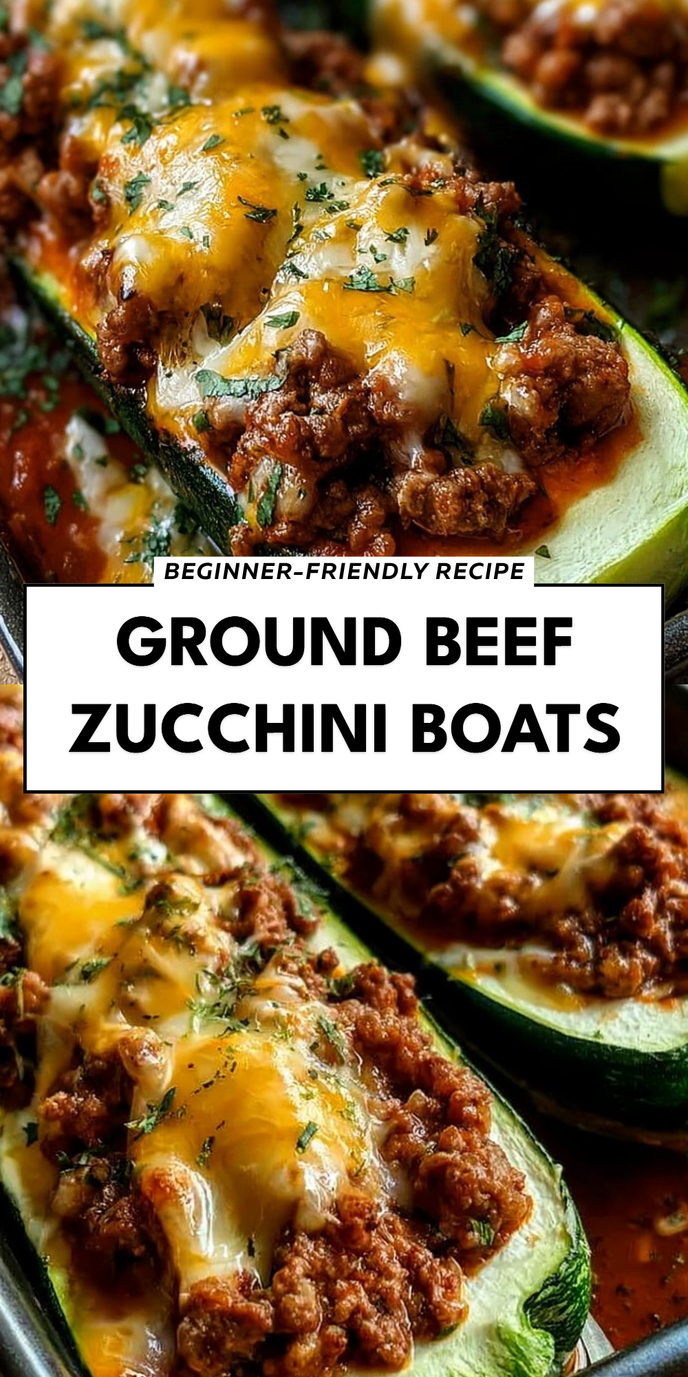 Ground Beef Zucchini Boats