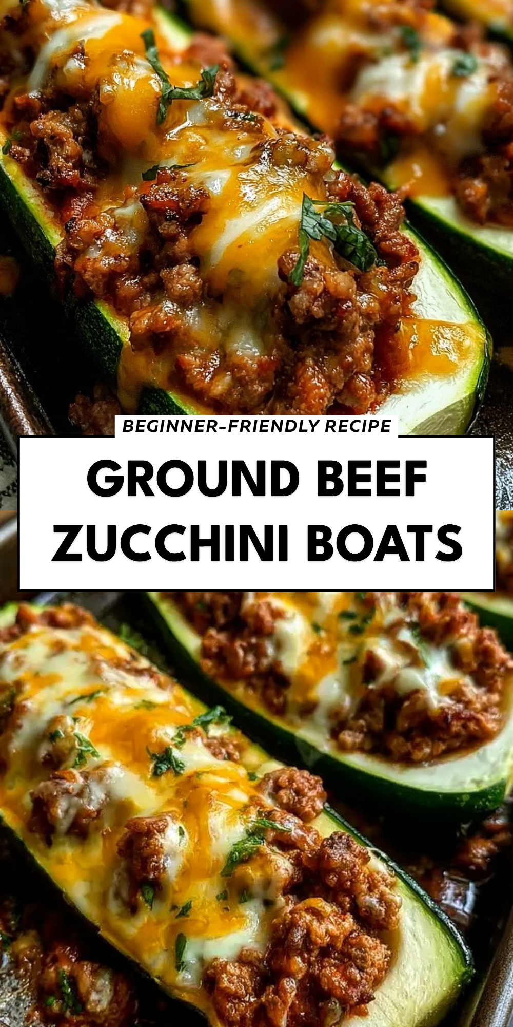 Ground Beef Zucchini Boats
