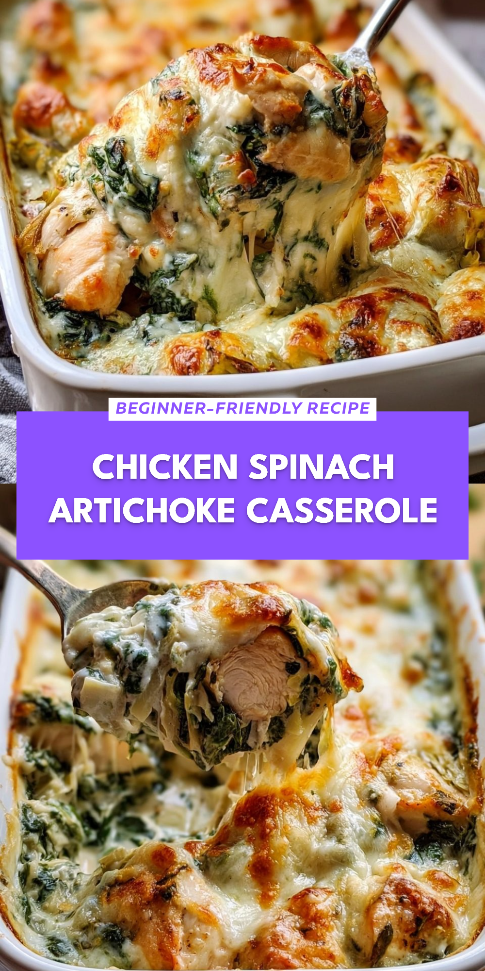 Chicken Spinach Artichoke Casserole