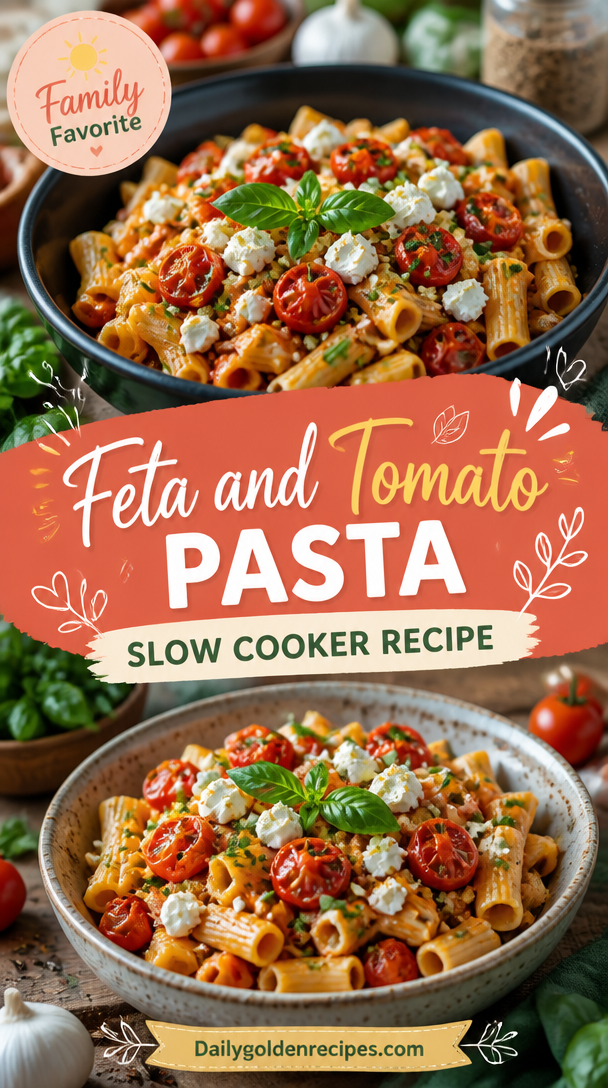 Feta and Tomato Pasta Slow Cooker Recipe