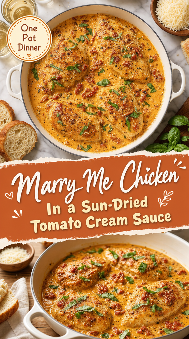 Marry Me Chicken In a Sun-Dried Tomato Cream Sauce