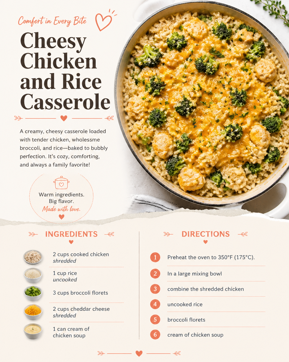 Cheesy Chicken and Rice Casserole