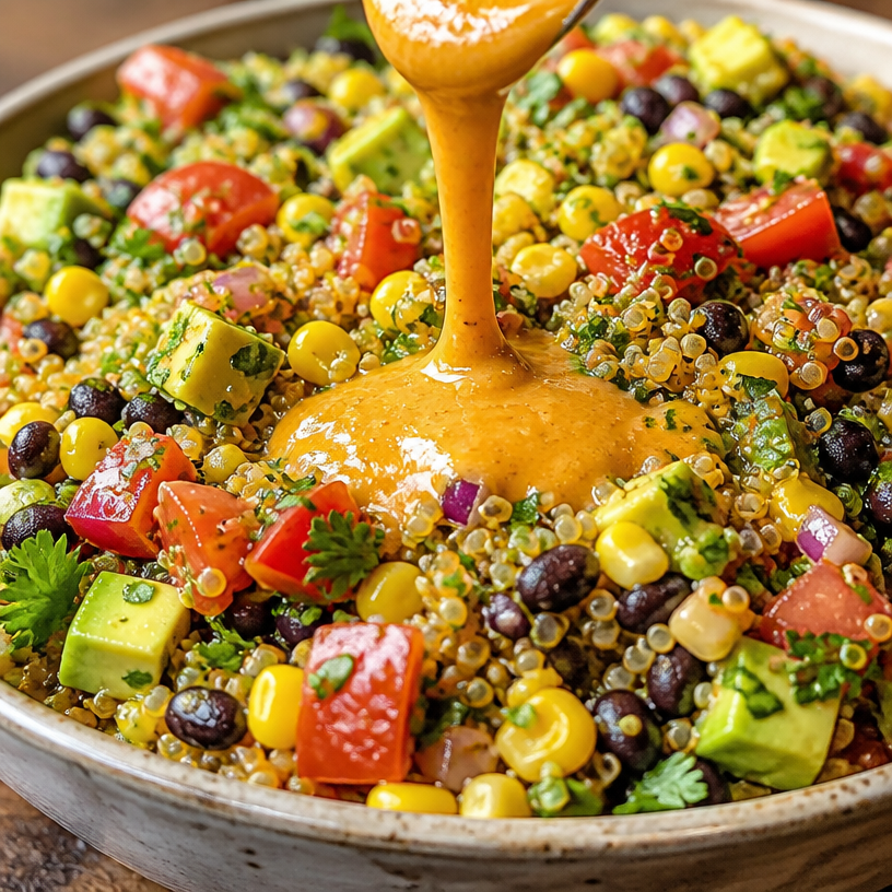 Mexican Quinoa Salad with Cilantro Lime Dressing