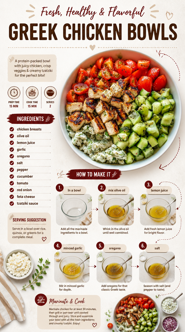 Greek Chicken Bowls