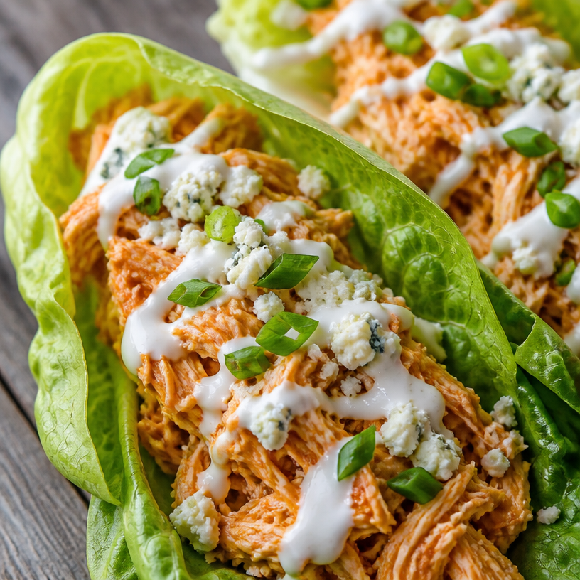 Buffalo Chicken Lettuce Wraps