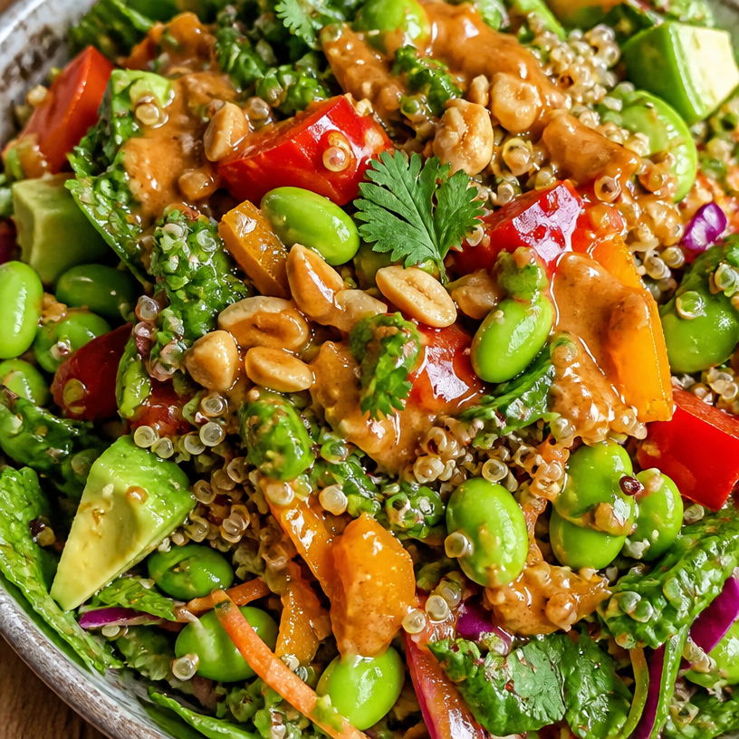 Thai Salad with Ginger Peanut Sauce