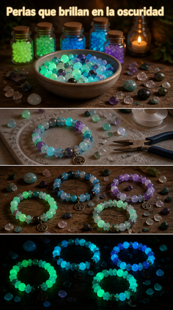 Perlas que brillan en la oscuridad