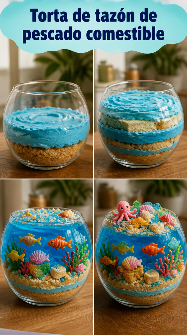 Torta de tazón de pescado comestible