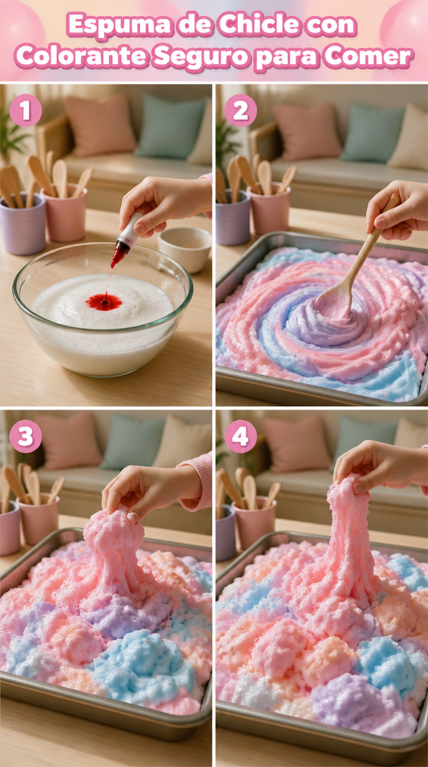 Espuma de Chicle con Colorante Seguro para Comer
