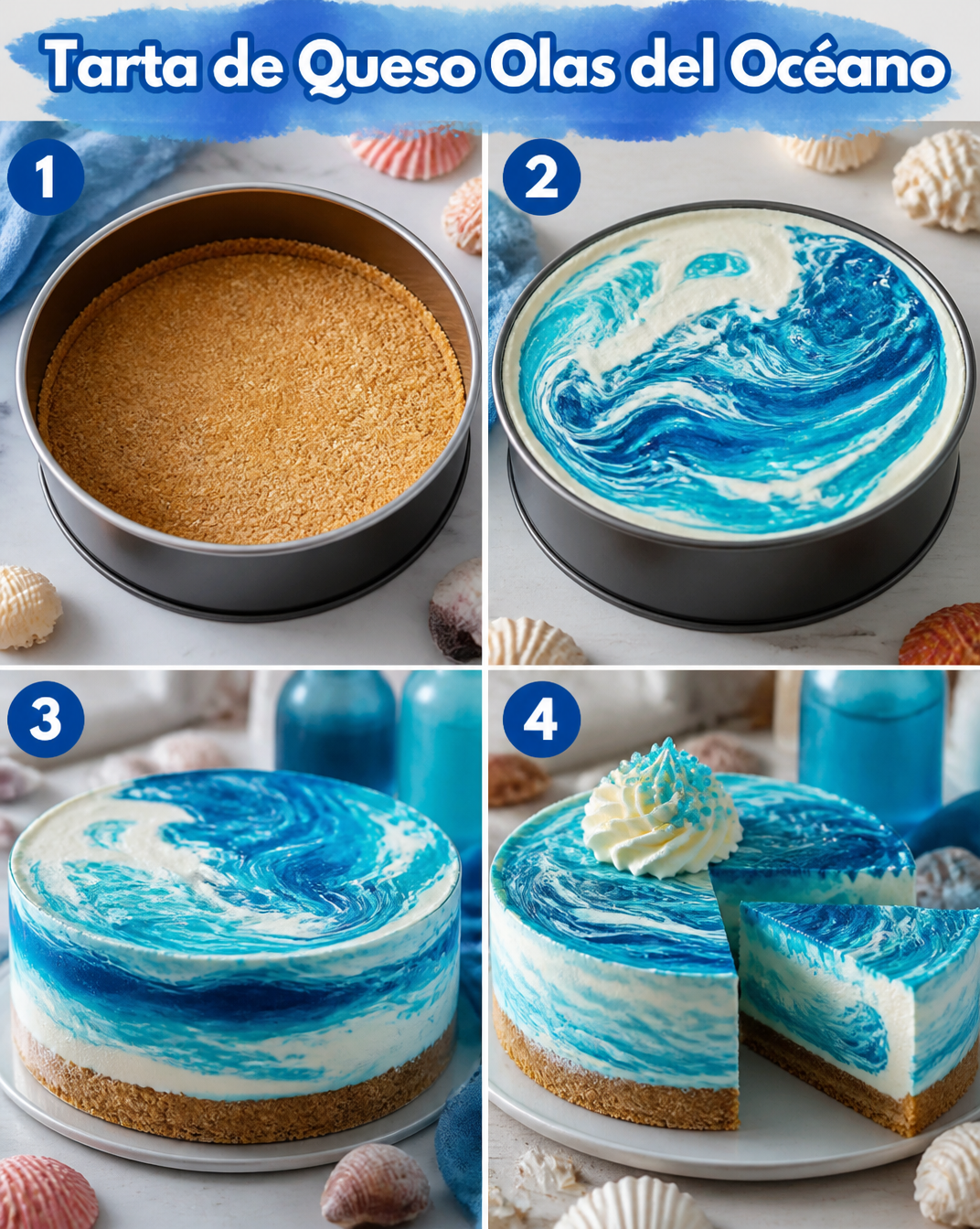 Tarta de Queso Olas del Océano