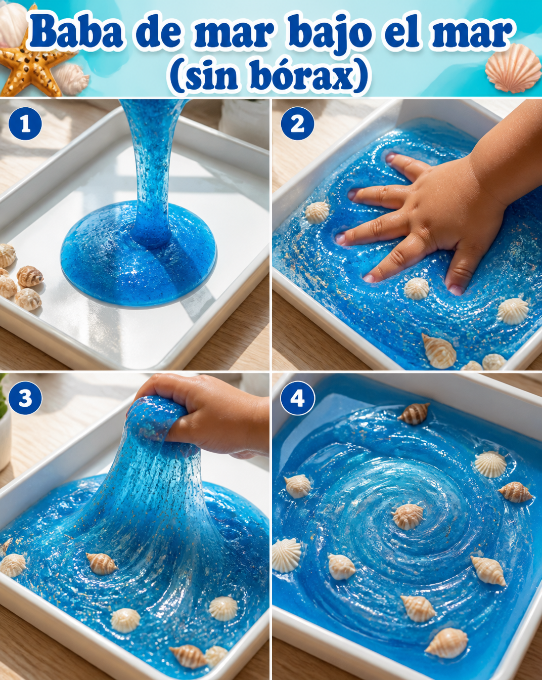 Baba de mar bajo el mar (sin bórax)