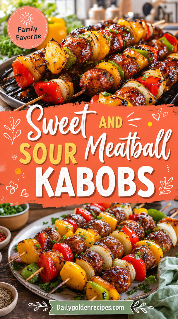 Sweet and Sour Meatball Kabobs