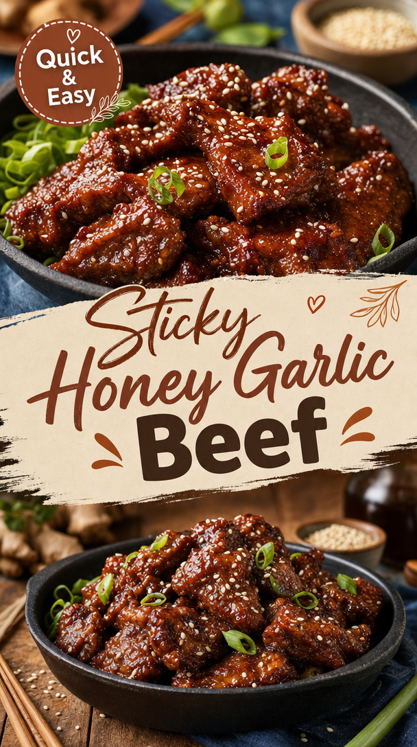 Sticky Honey Garlic Beef
