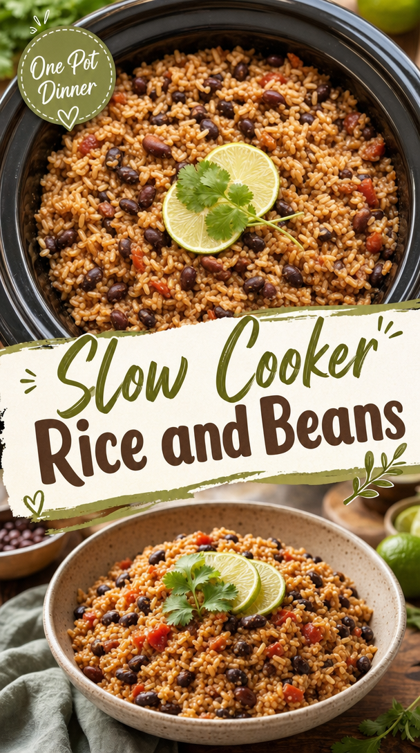 Slow Cooker Rice and Beans