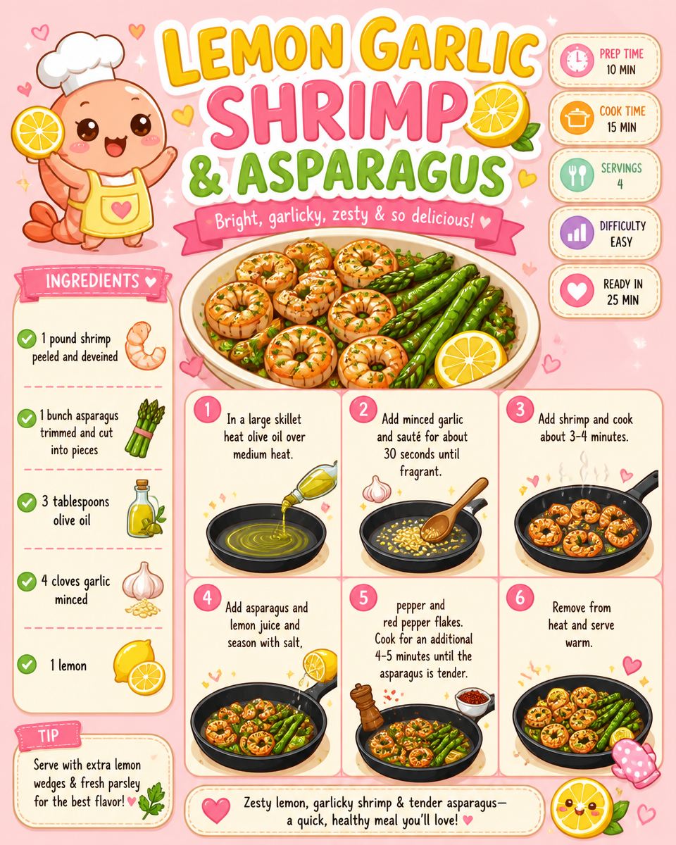 Lemon Garlic Shrimp and Asparagus
