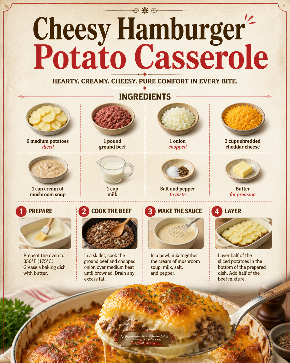 Cheesy Hamburger Potato Casserole