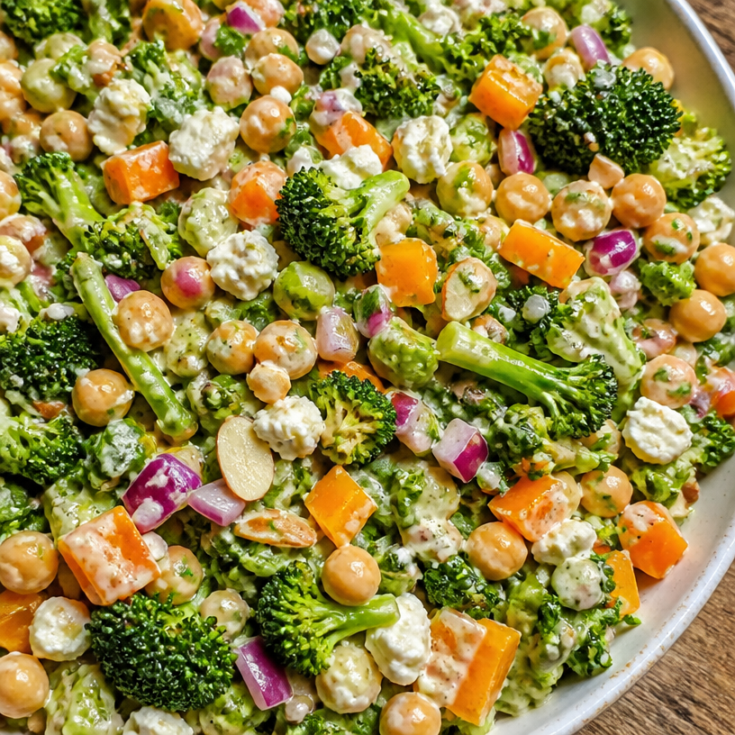 Chopped Broccoli and Chickpea Salad
