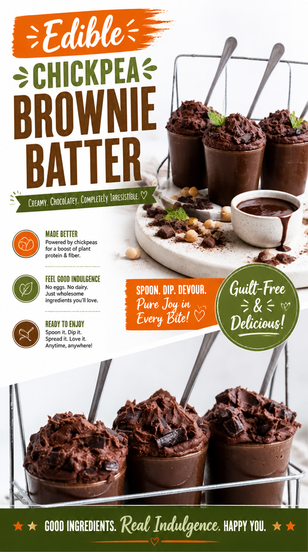 Edible Chickpea Brownie Batter