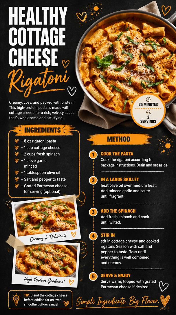 Healthy Cottage Cheese Rigatoni