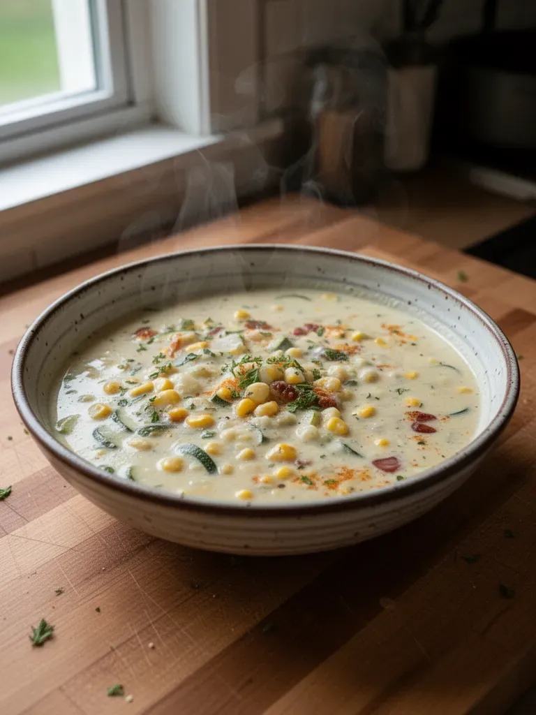 Summer Corn and Zucchini Chowder