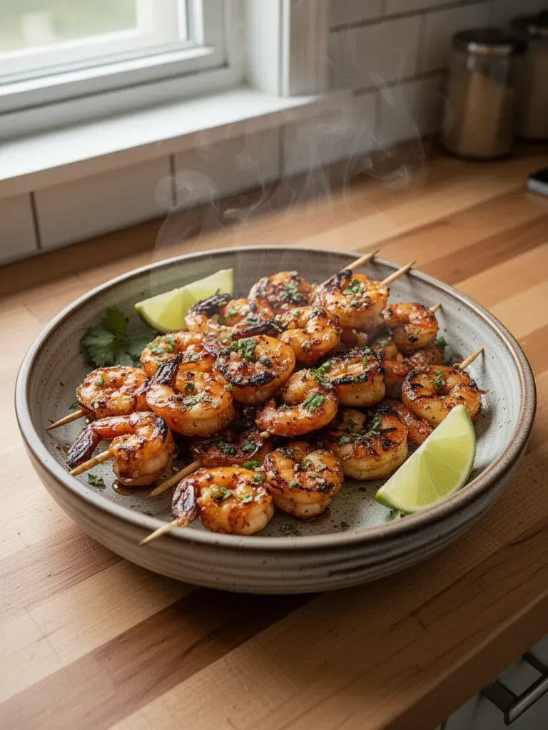 Quick Honey Garlic Grilled Shrimp - moanaskitchen