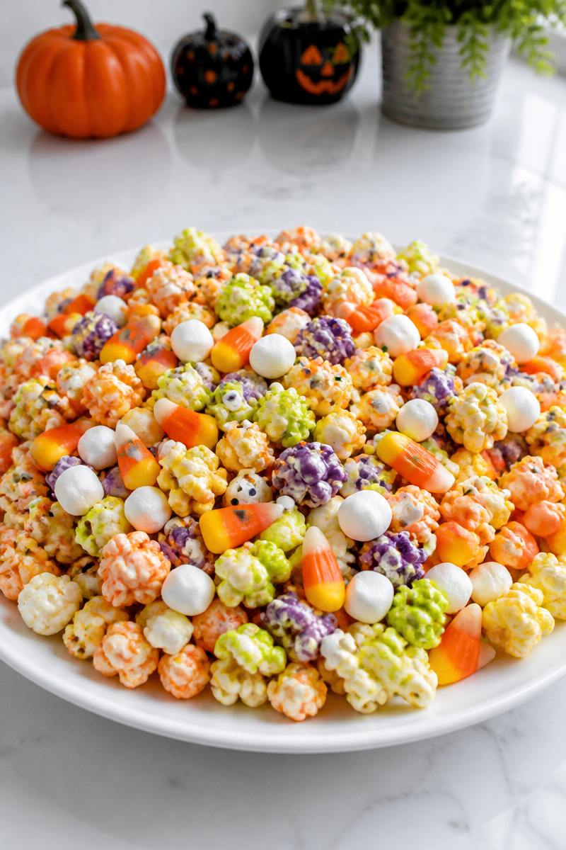 Sweet And Salty Monster Popcorn Halloween Snack For Party