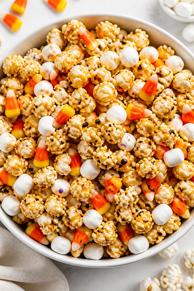 Sweet And Salty Monster Popcorn Halloween Snack For Party