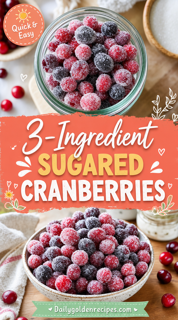 3-Ingredient Sugared Cranberries
