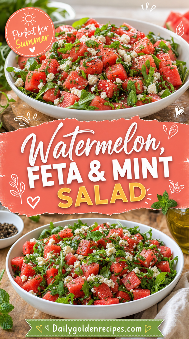 Watermelon, Feta & Mint Salad