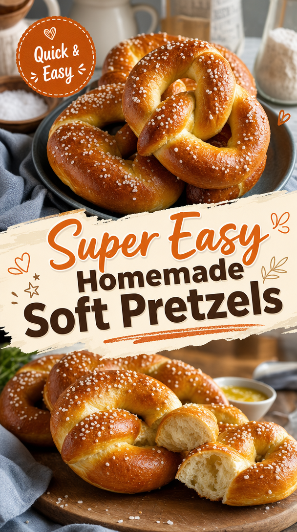Super Easy Homemade Soft Pretzels
