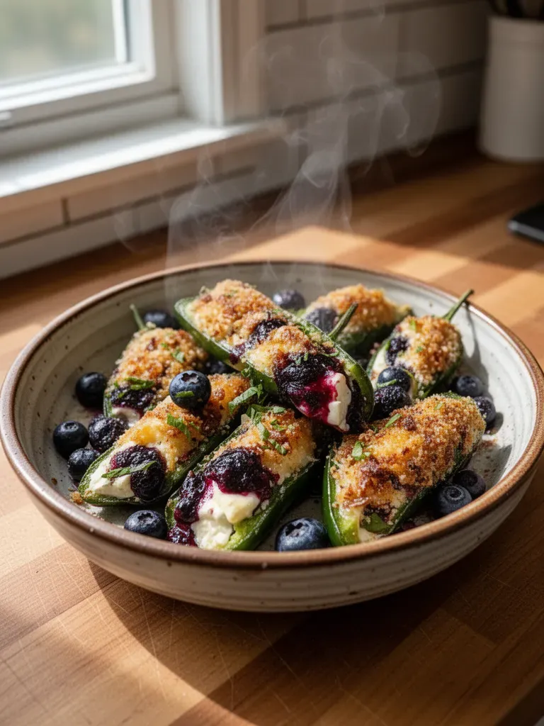 Blueberry Brie Jalapeño Poppers