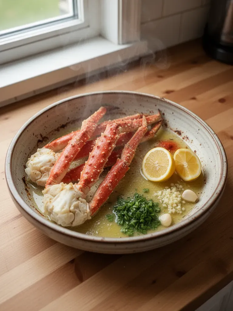 Baked Crab Legs with Garlic Butter - Easy 25-Minute Dinner