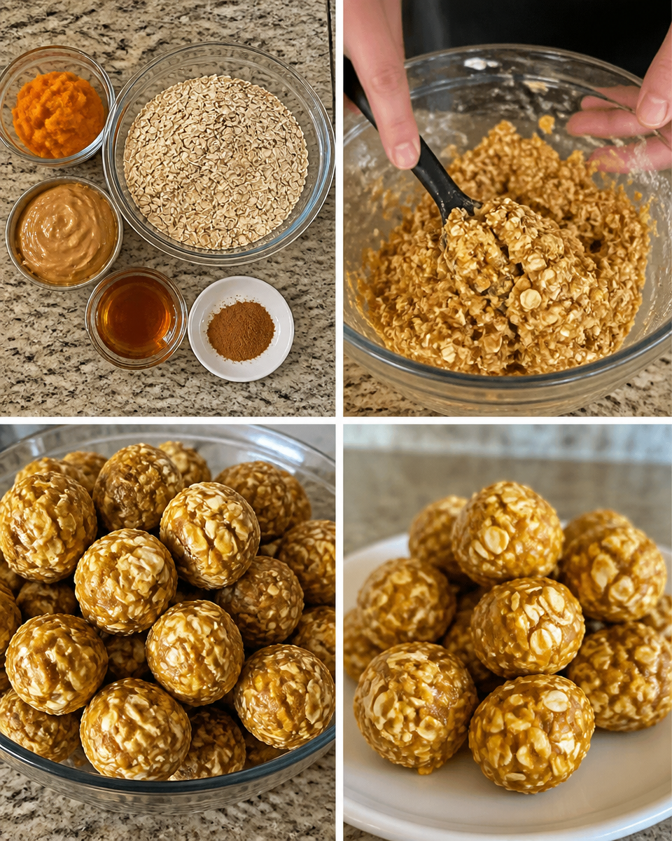 No-Bake Peanut Butter and Pumpkin Dog Treats