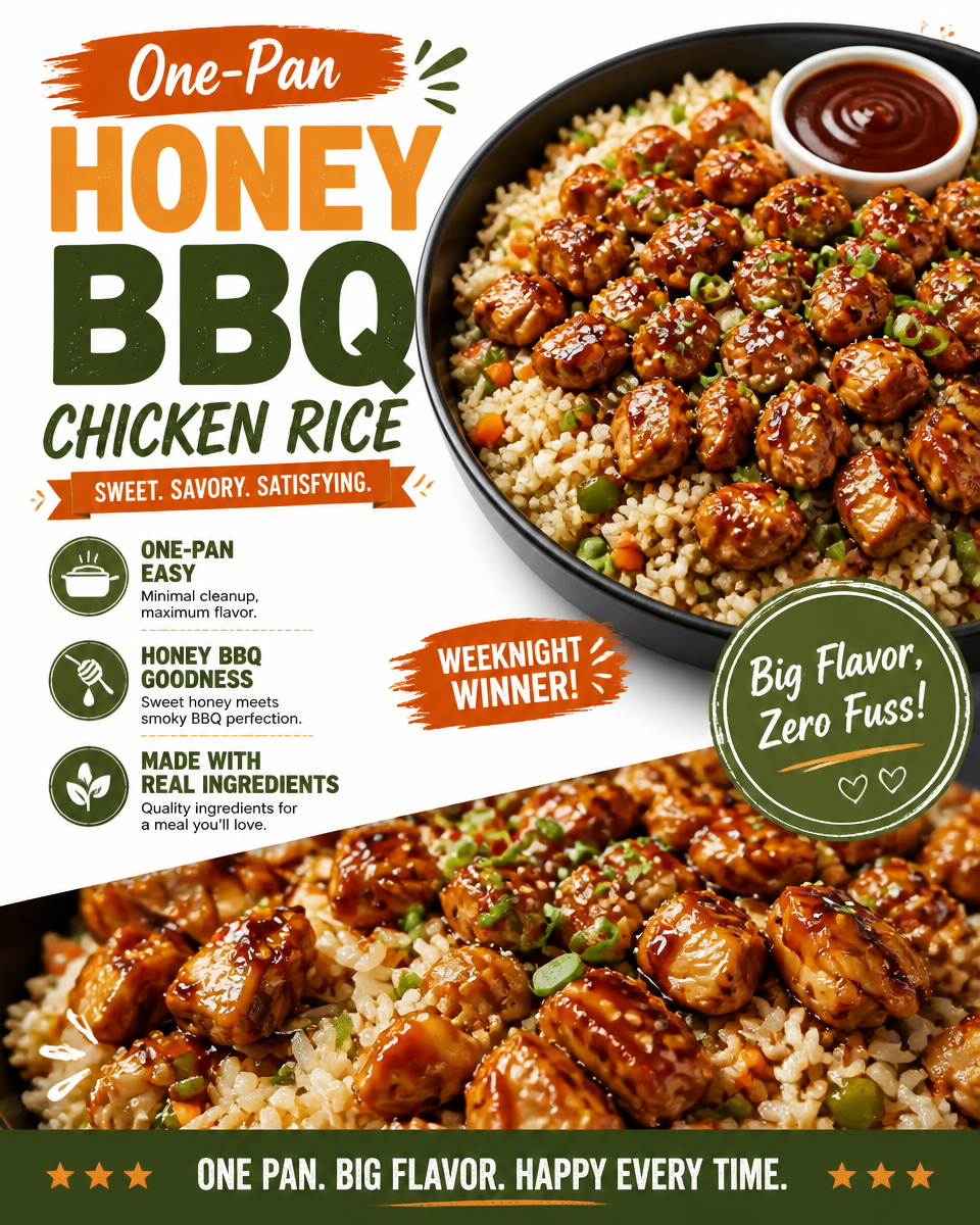 One-Pan Honey BBQ Chicken Rice