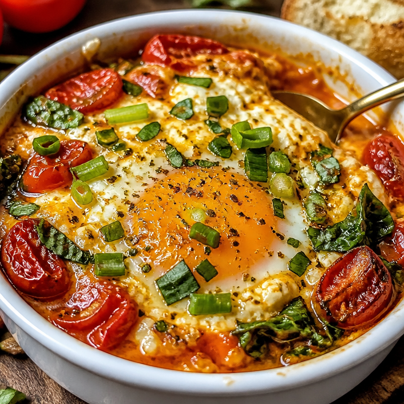 Baked Feta Eggs