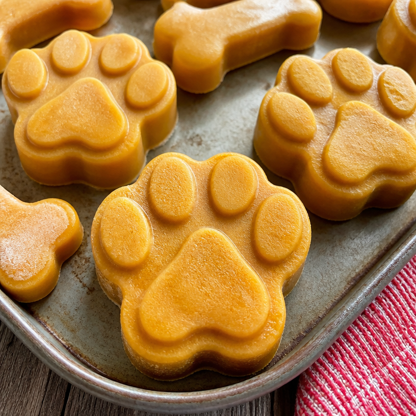 Frozen Pumpkin Peanut Butter Dog Treats
